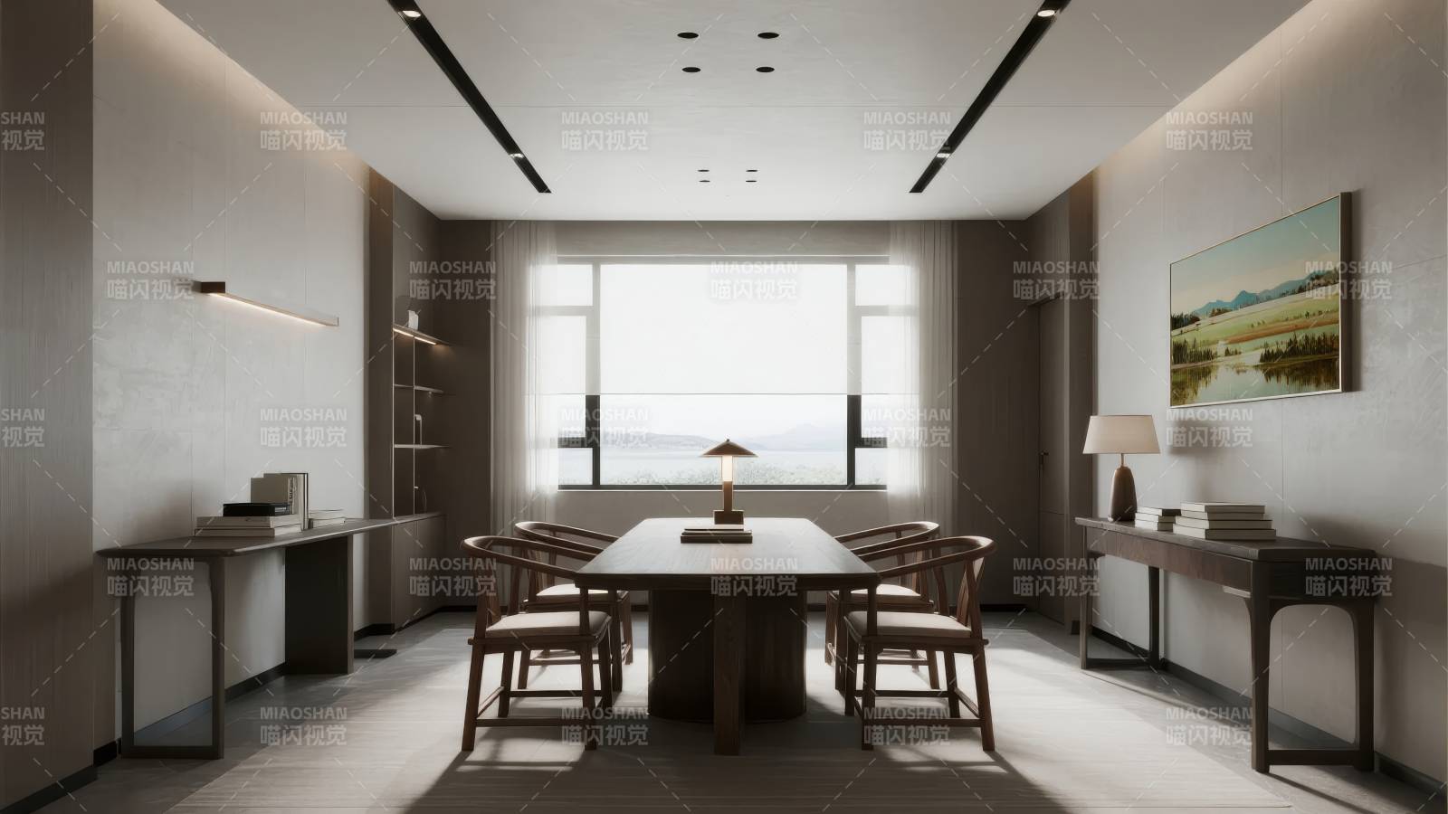 现代简约会议室图片