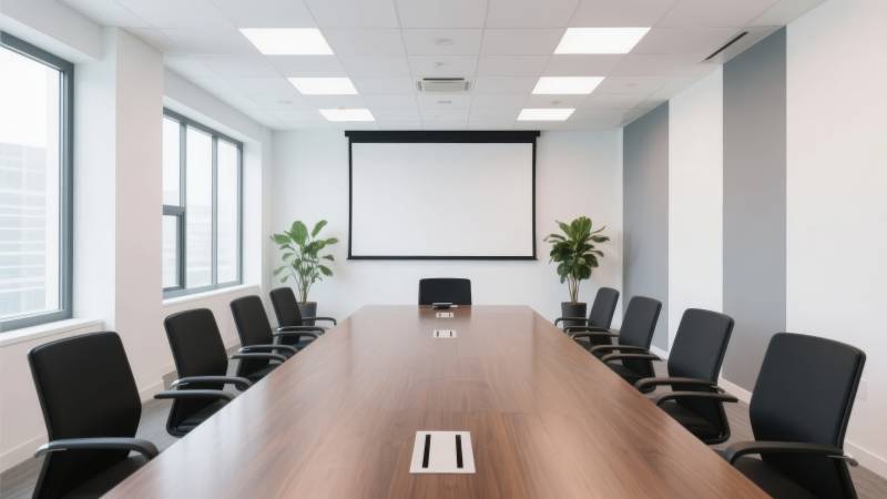 现代会议室全景图片
