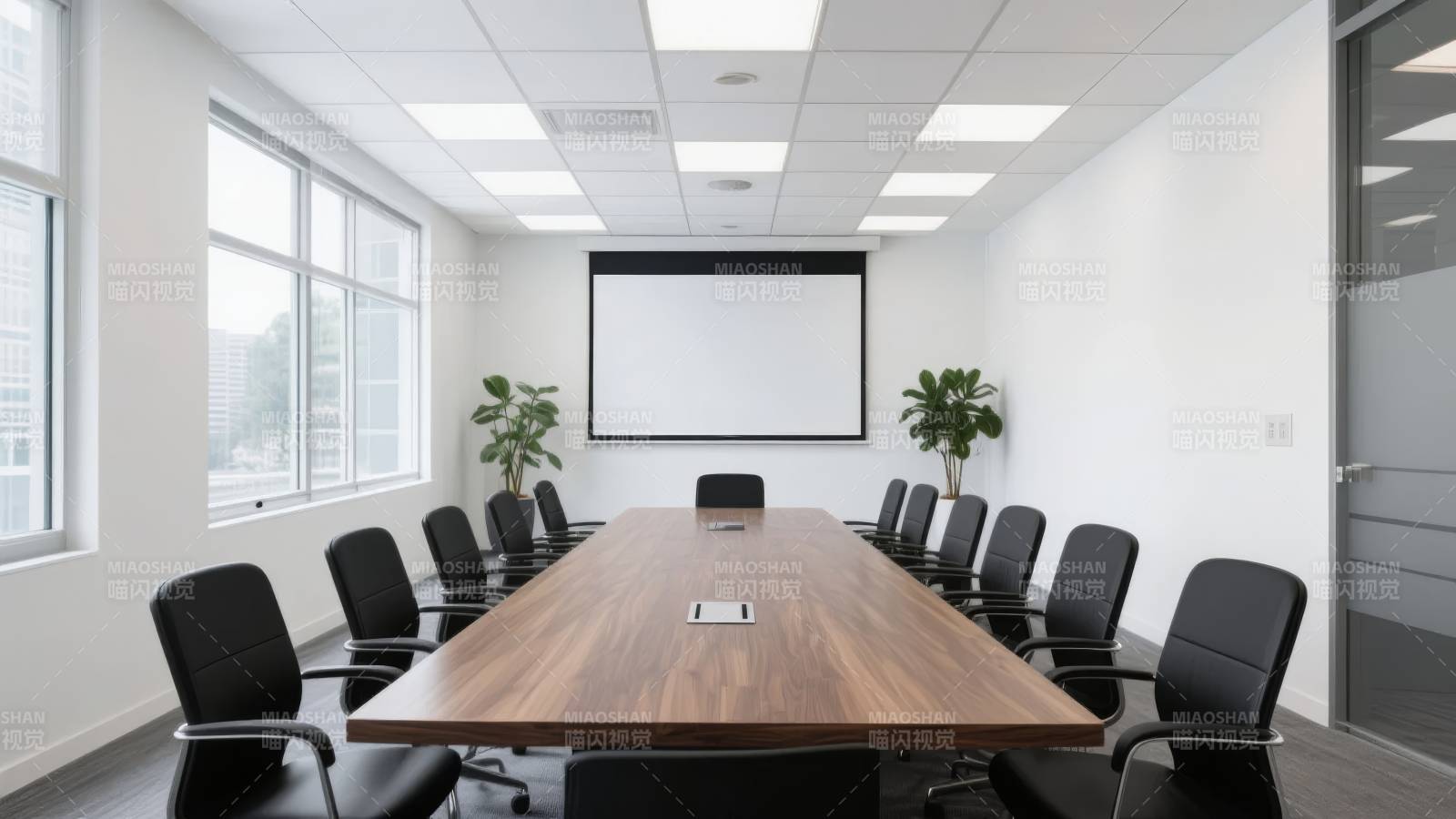 现代会议室全景图片
