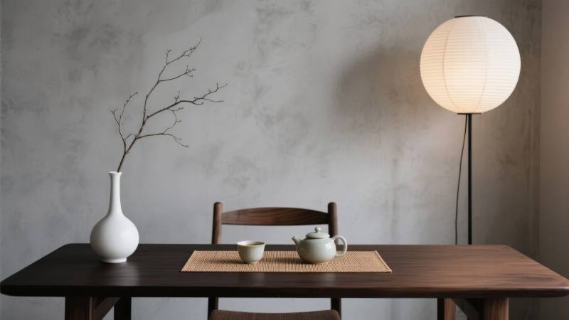 简约茶室静谧时光图片