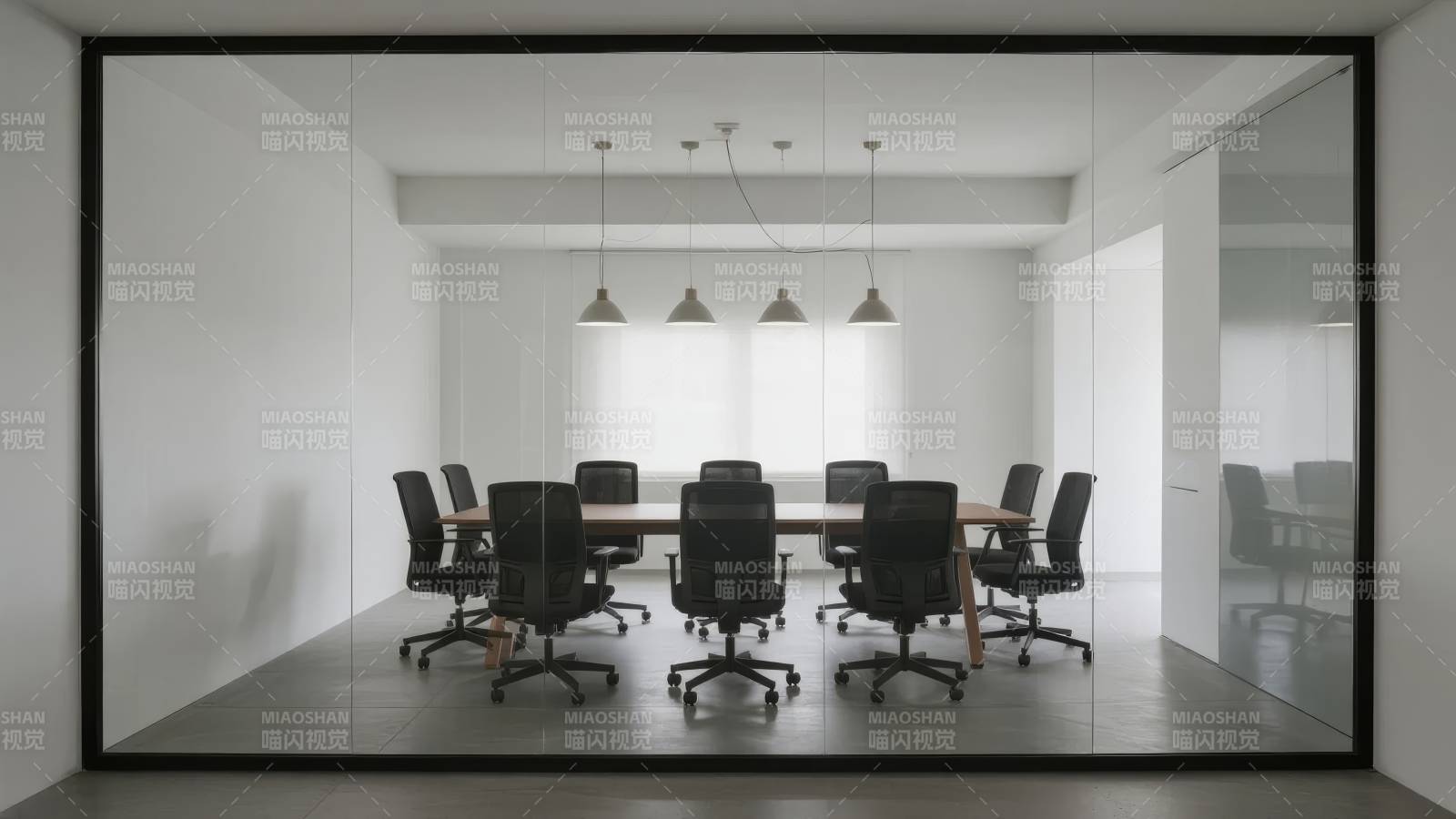 现代简约会议室图片