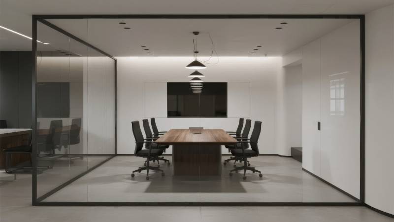 现代简约会议室图片