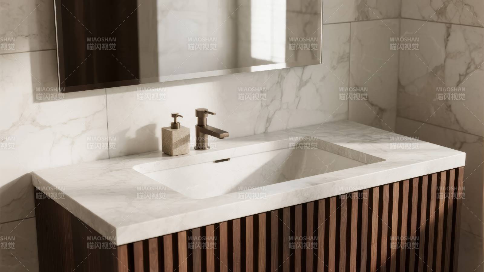 现代浴室洗手台图片