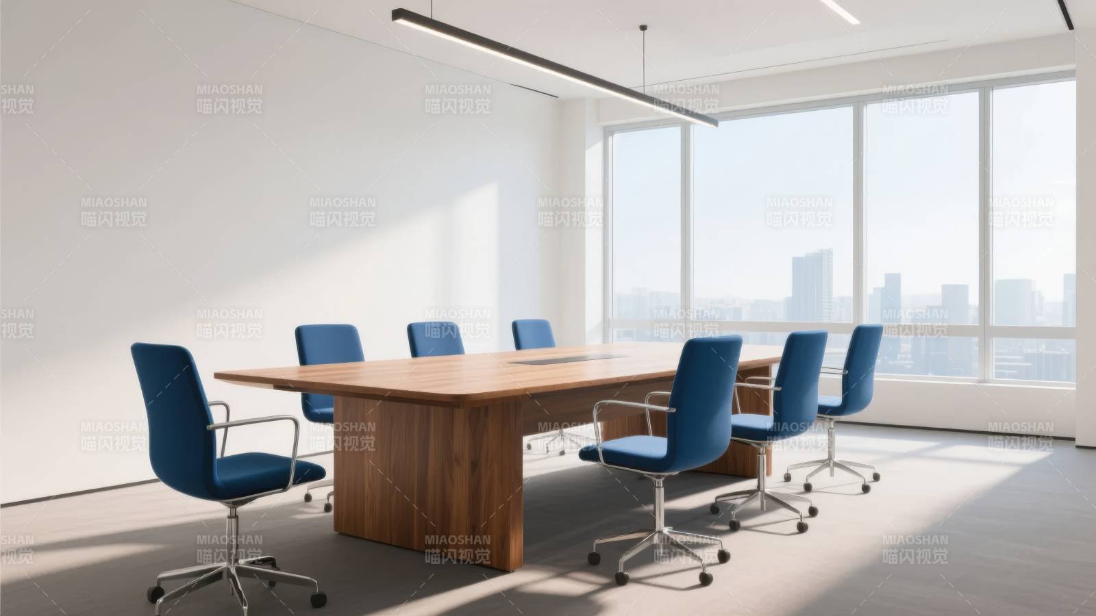 现代会议室全景图片
