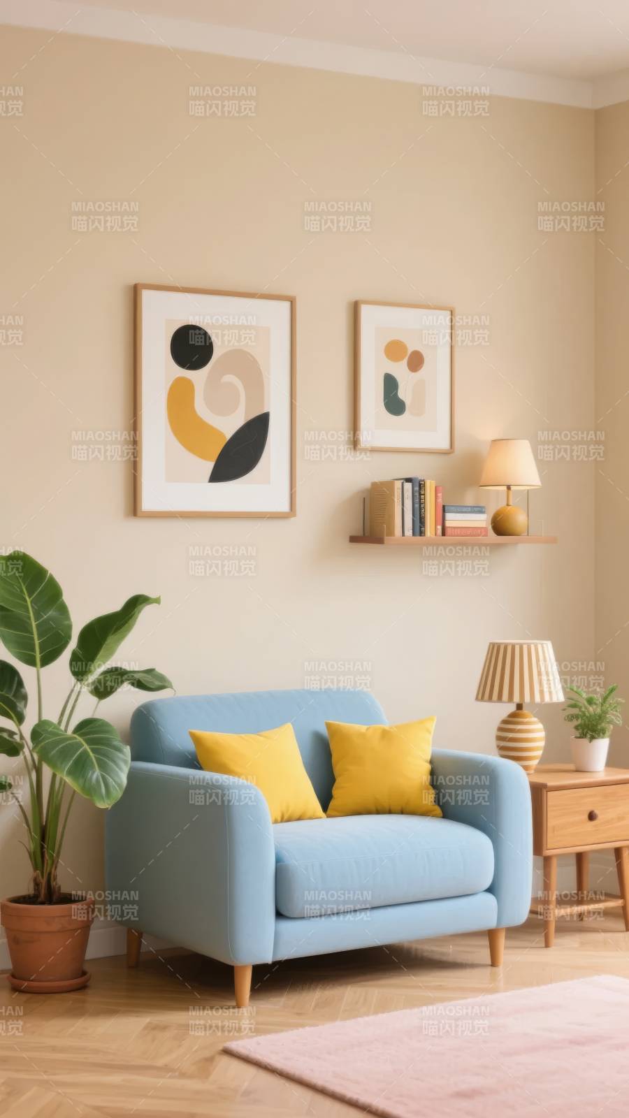 温馨北欧风客厅图片