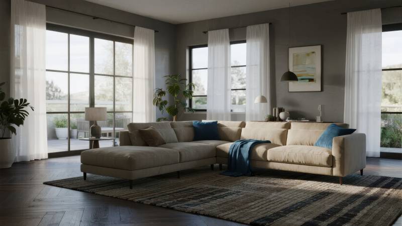 现代客厅沙发布置图片