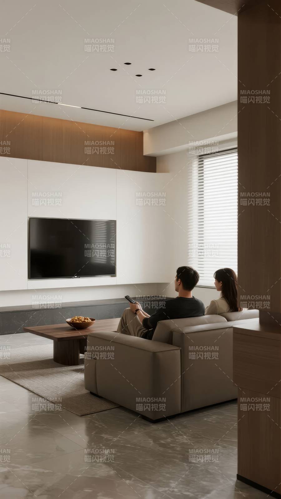 现代客厅观影时光图片