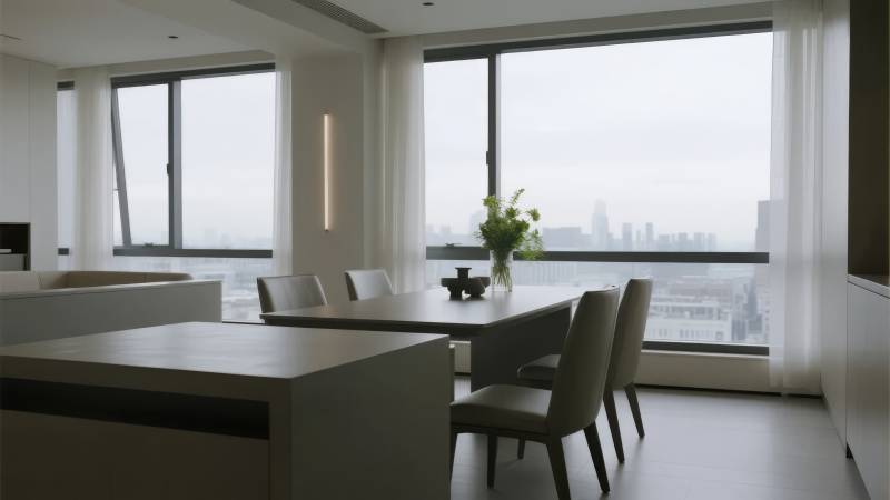 现代简约客厅餐厅图片