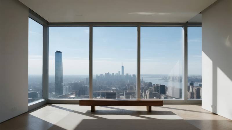 城市天际线全景图片