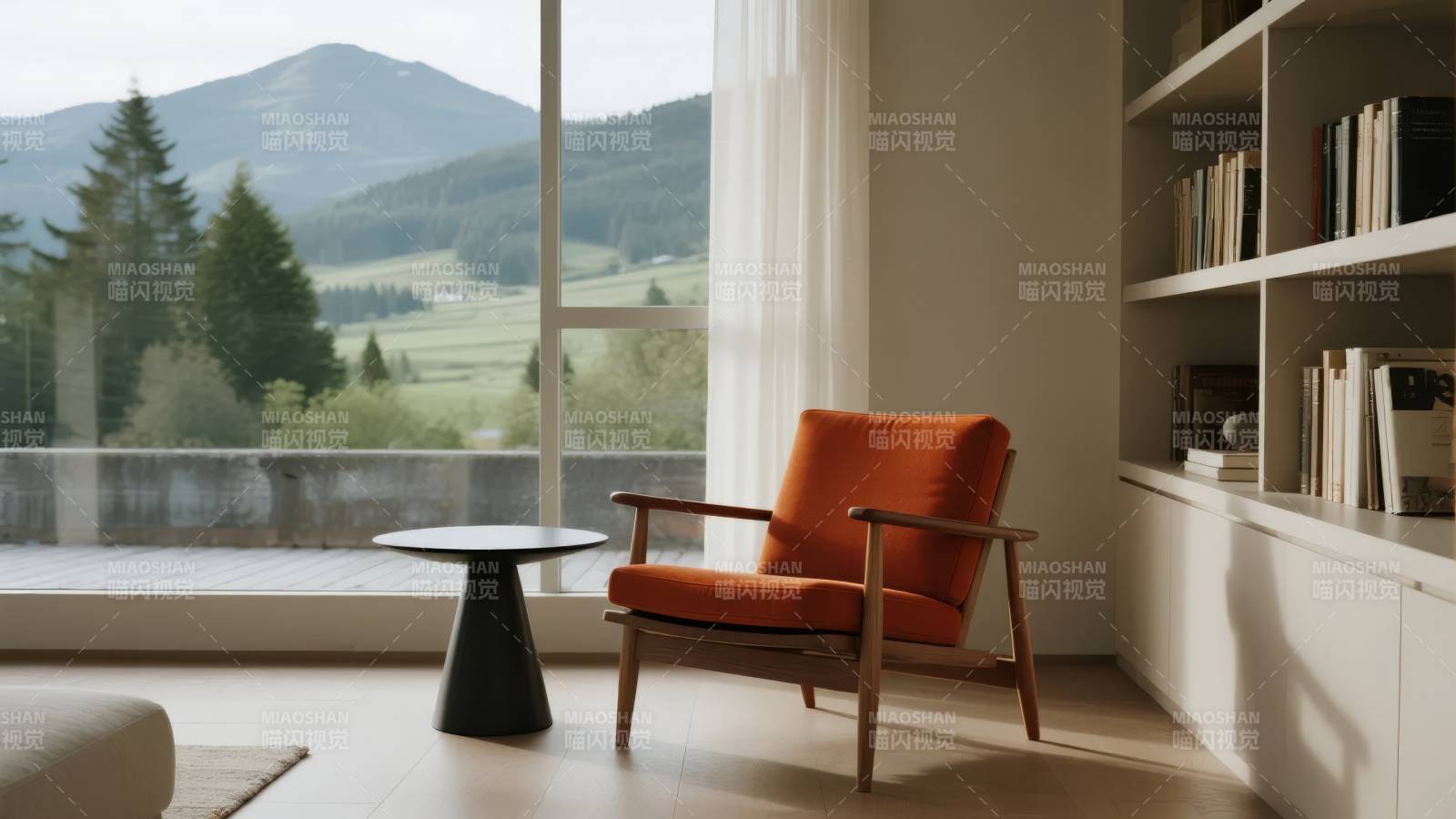 山景客厅静谧一角图片