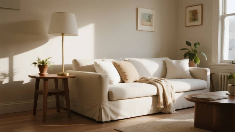 温馨客厅一角图片