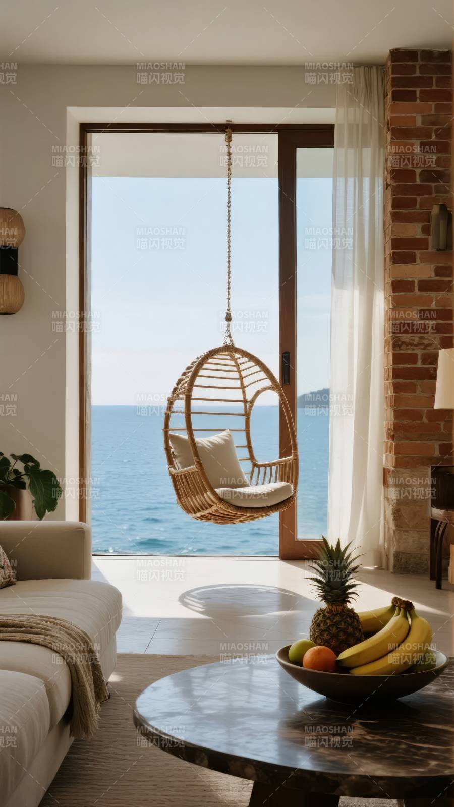 海景吊椅休闲时光图片