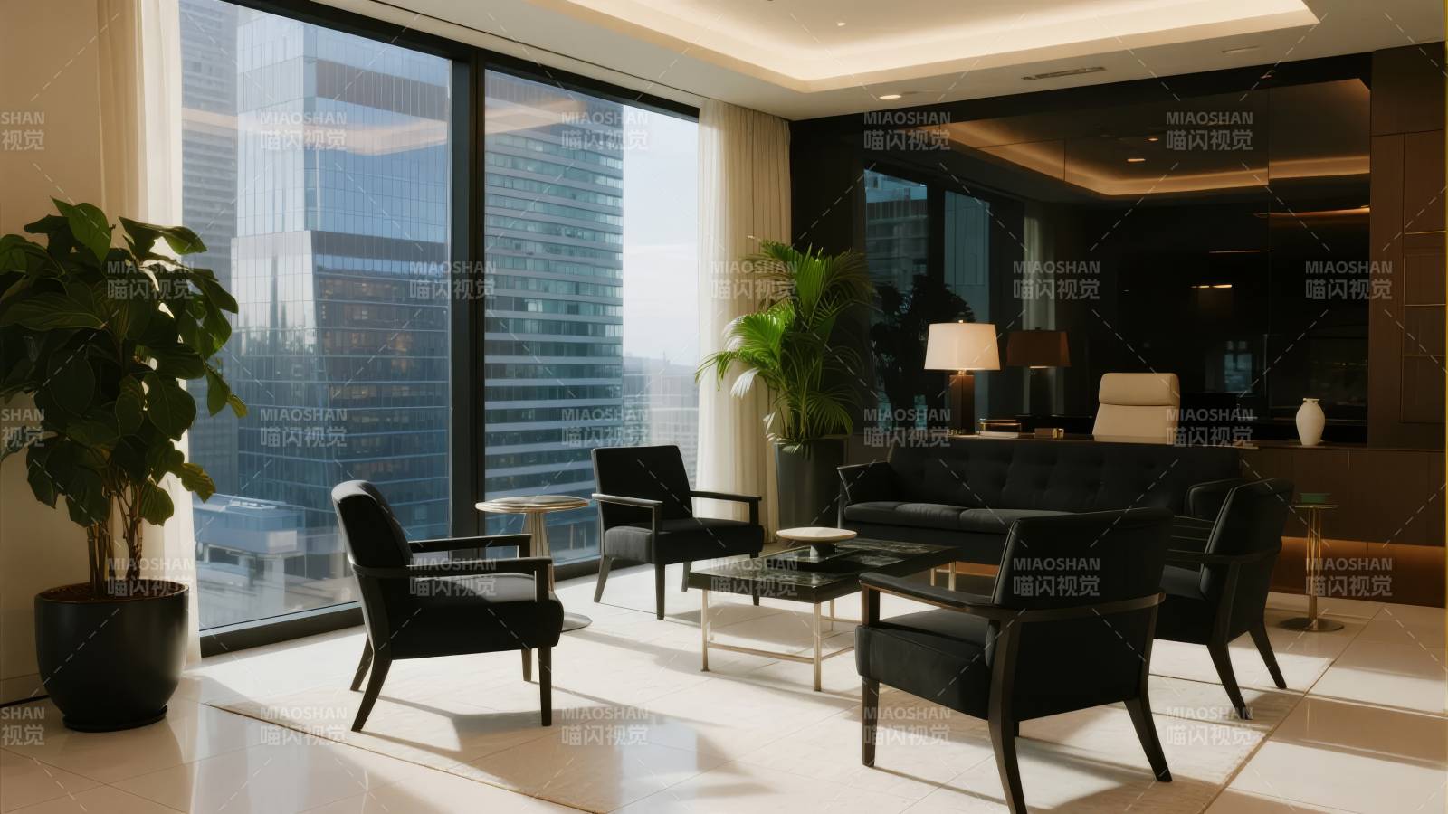 现代客厅全景图片