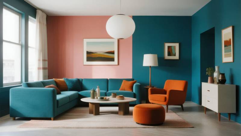 现代客厅色彩搭配图片