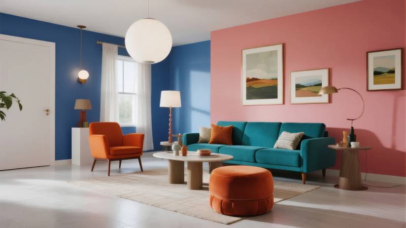 色彩斑斓的客厅图片