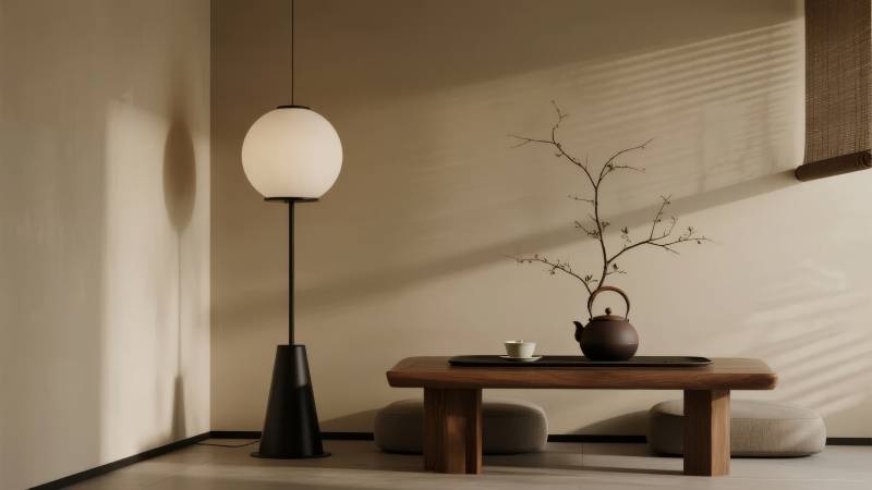 禅意茶室静谧时光图片