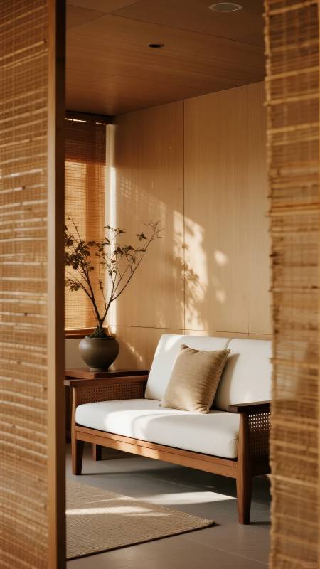 静谧日式客厅图片