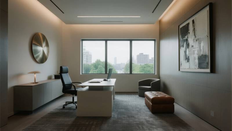 现代简约办公室图片