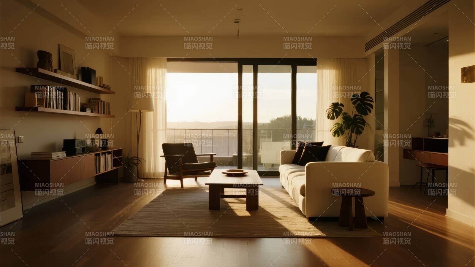 现代简约客厅阳光照图片