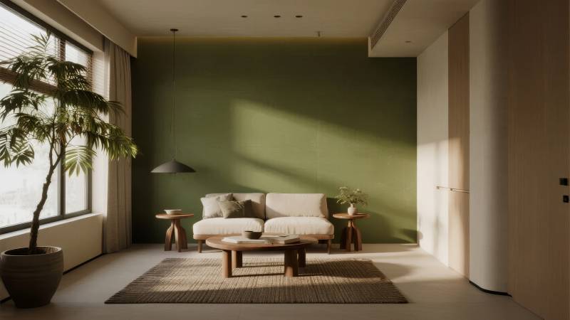 绿意盎然的客厅图片