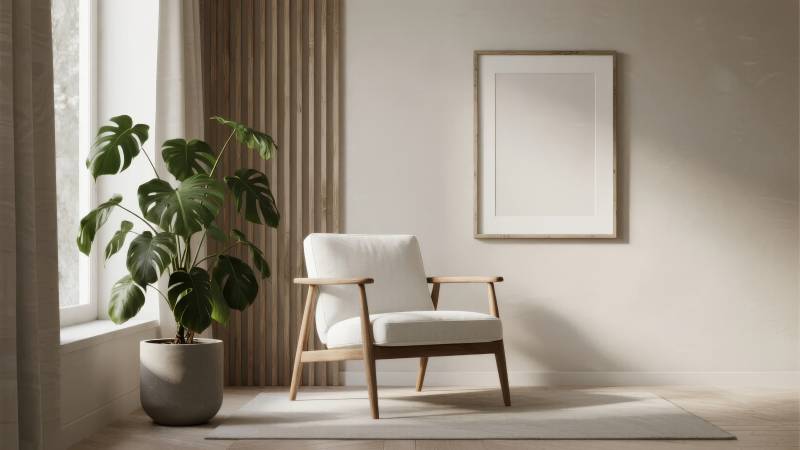 简约客厅一角图片