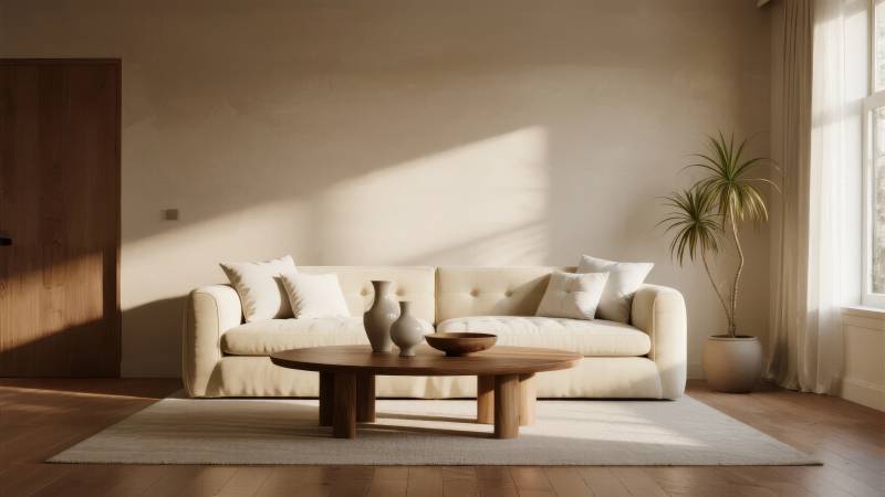 简约客厅阳光照耀图片