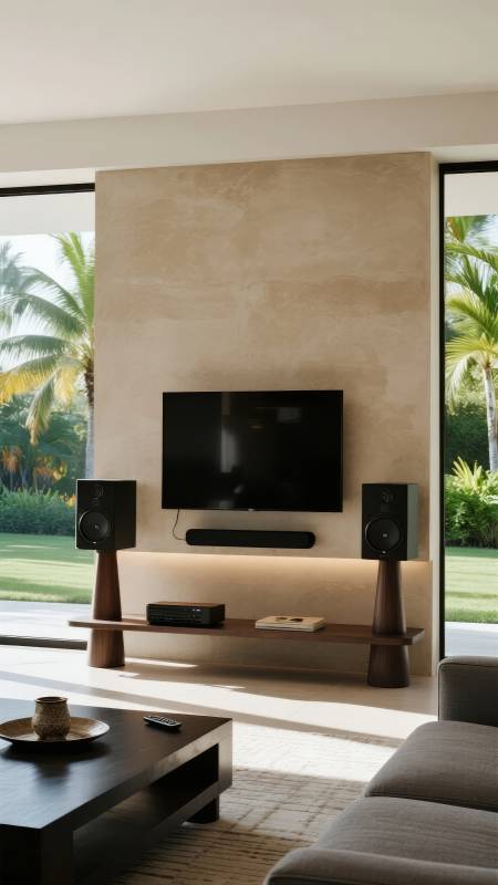 现代客厅影音区图片