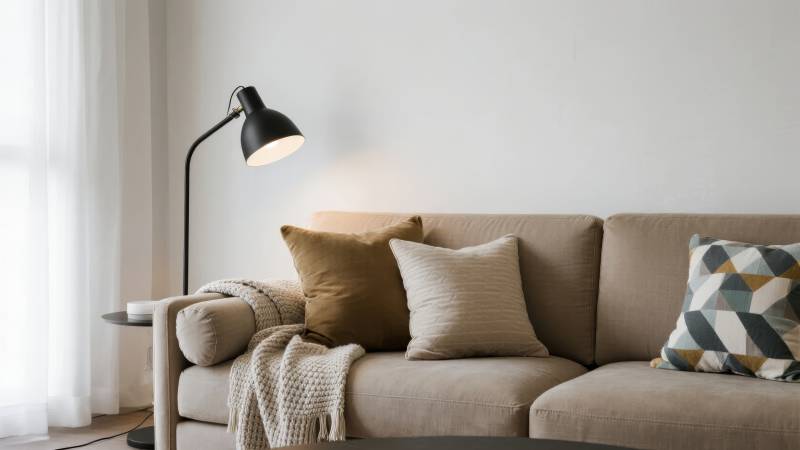 简约客厅沙发一角图片