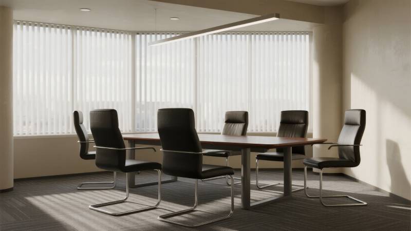 现代会议室一角图片