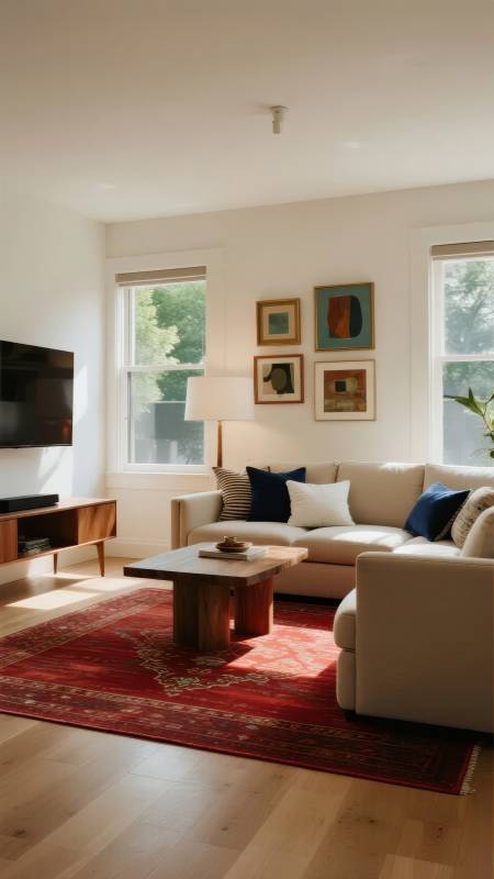 温馨现代客厅布置图片