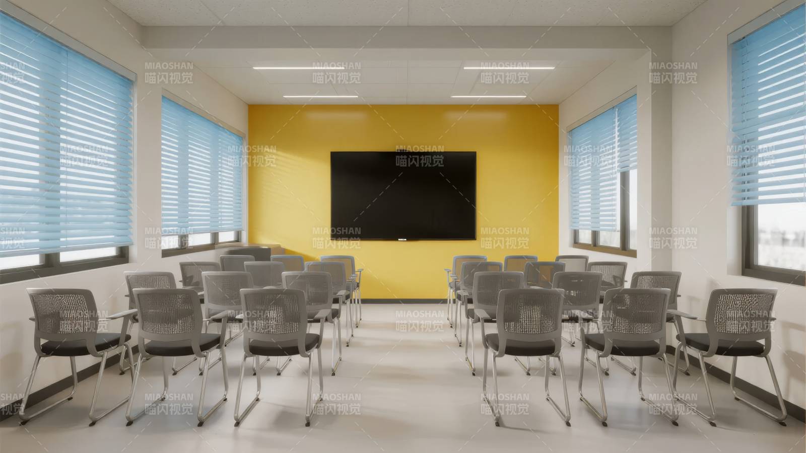 现代会议室布置图片