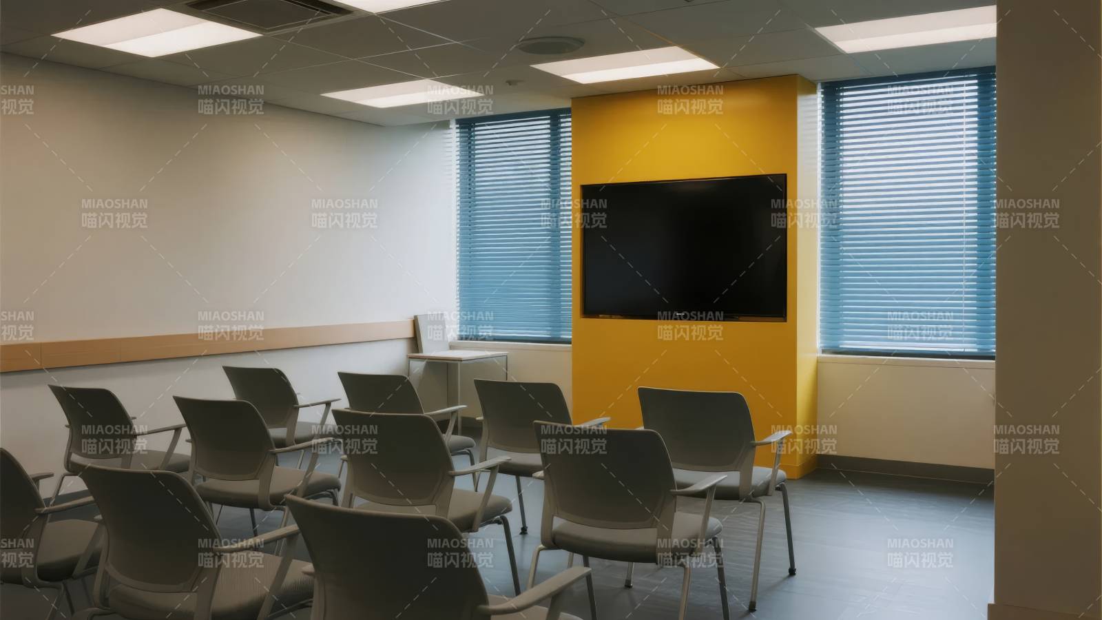 现代会议室一角图片