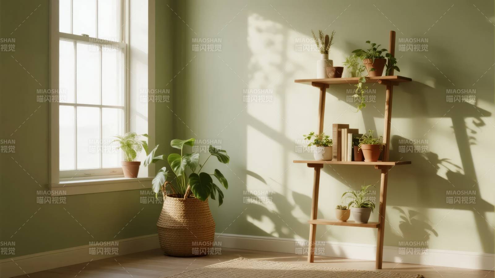 绿植角落静谧时光图片