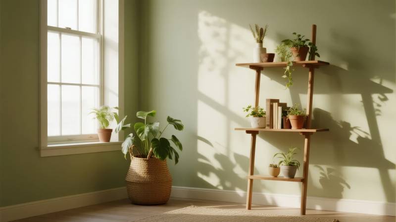 绿植角落静谧时光图片