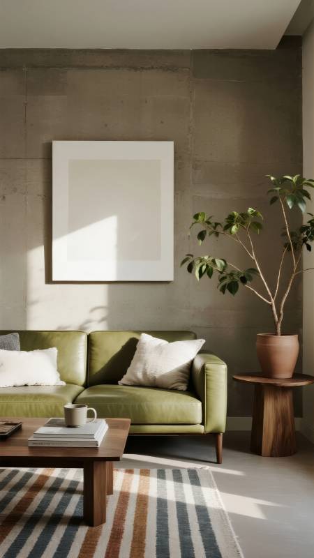 现代简约客厅一角图片