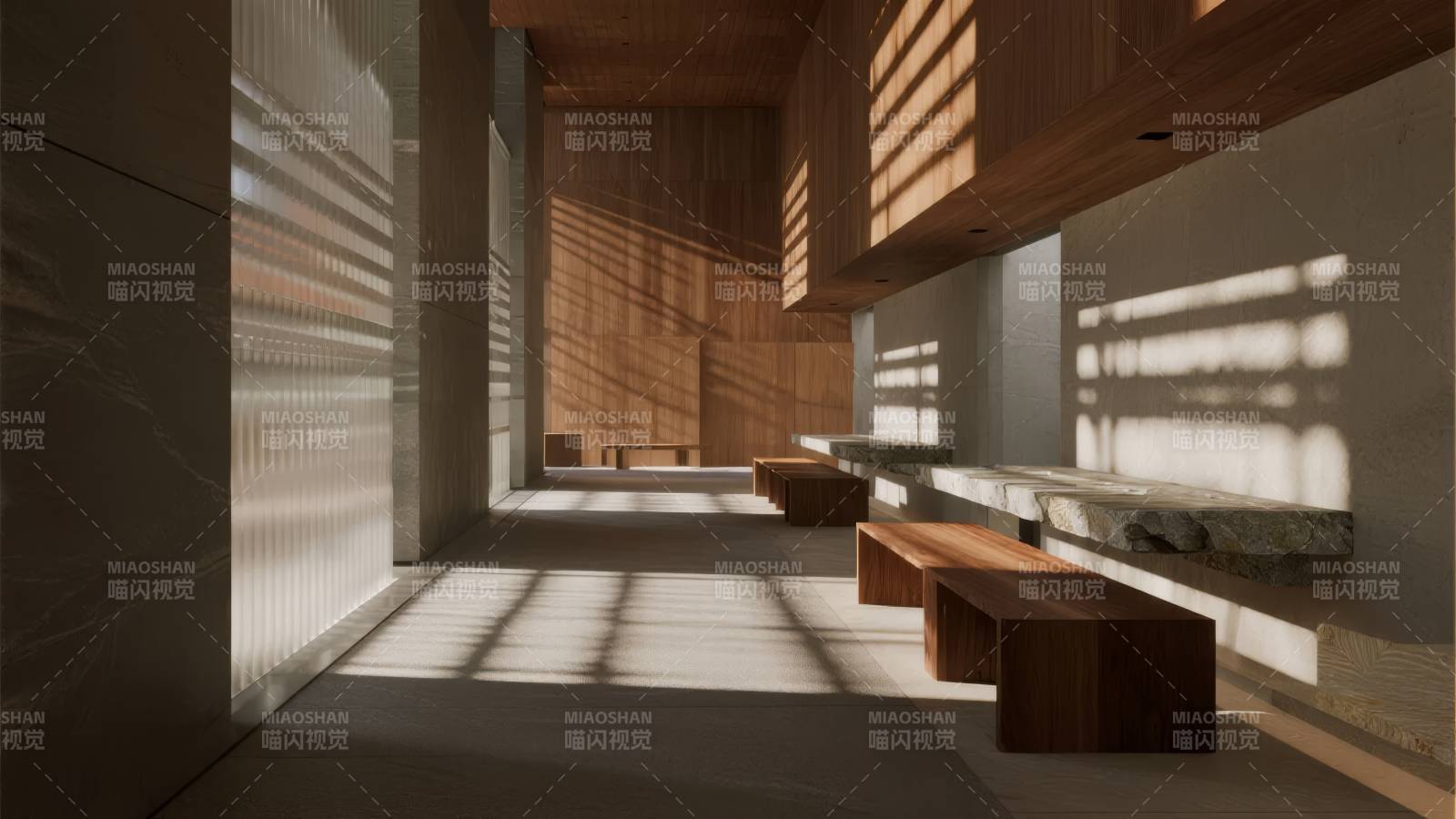 光影交错的静谧空间图片