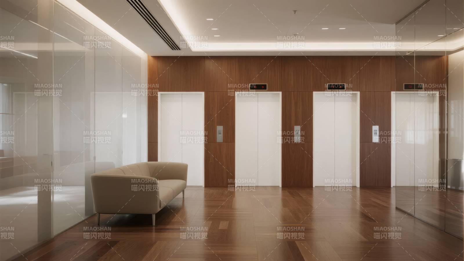 现代电梯厅设计图片