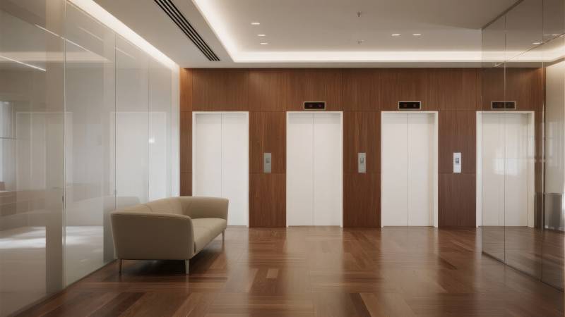 现代电梯厅设计图片