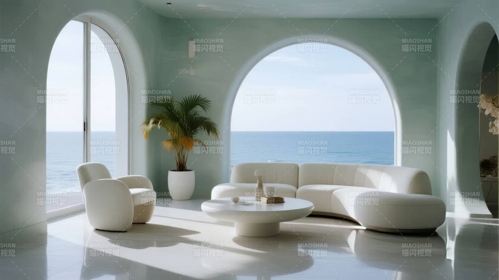 海景现代客厅图片