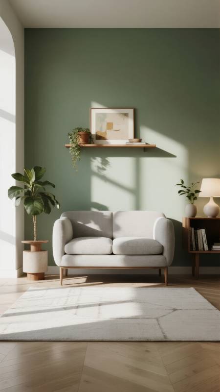 绿意盎然的客厅一角图片