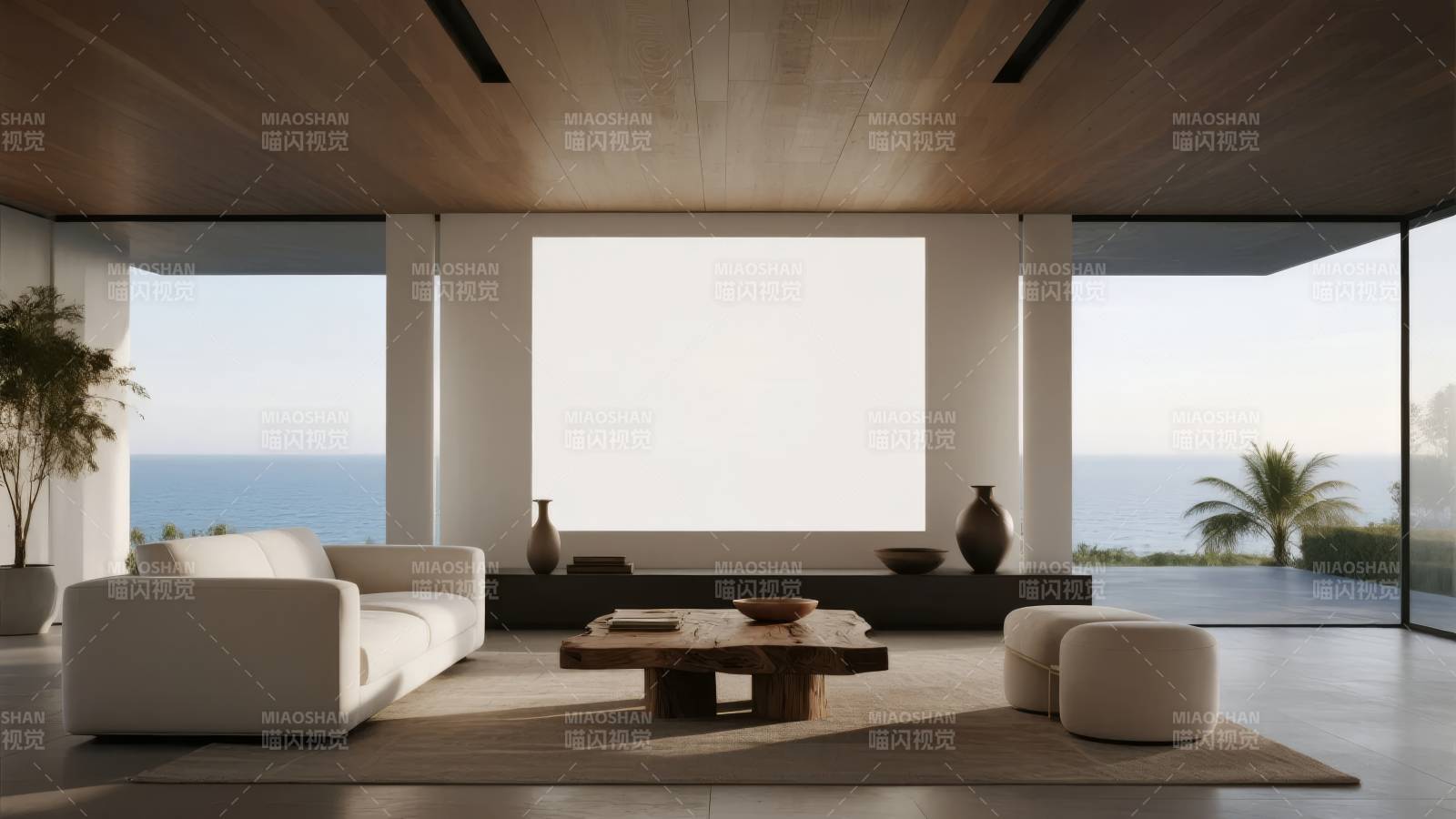 海景现代客厅图片