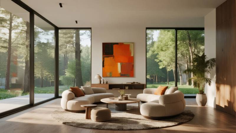 现代客厅 自然光满溢图片