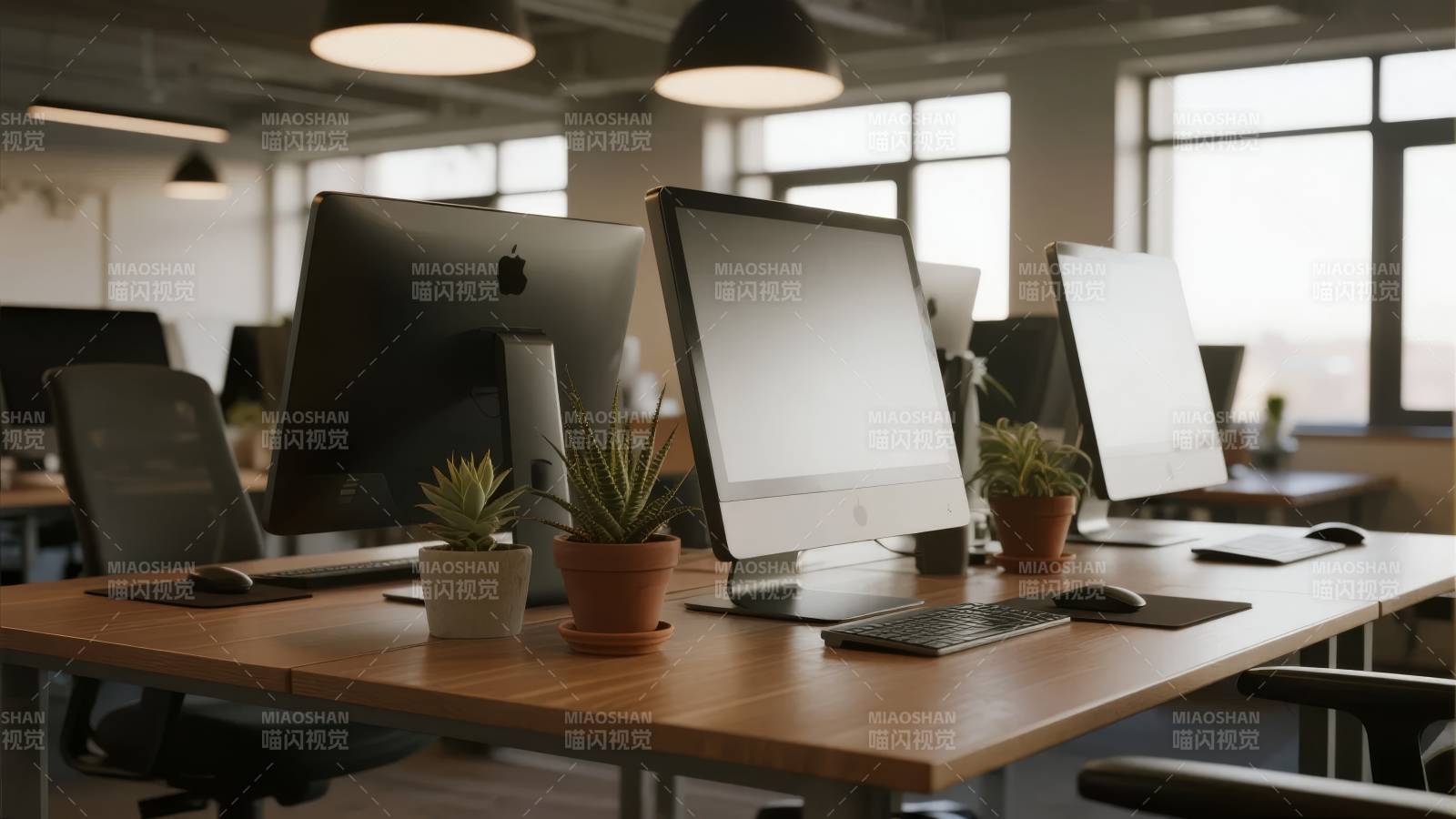 现代办公桌景图片