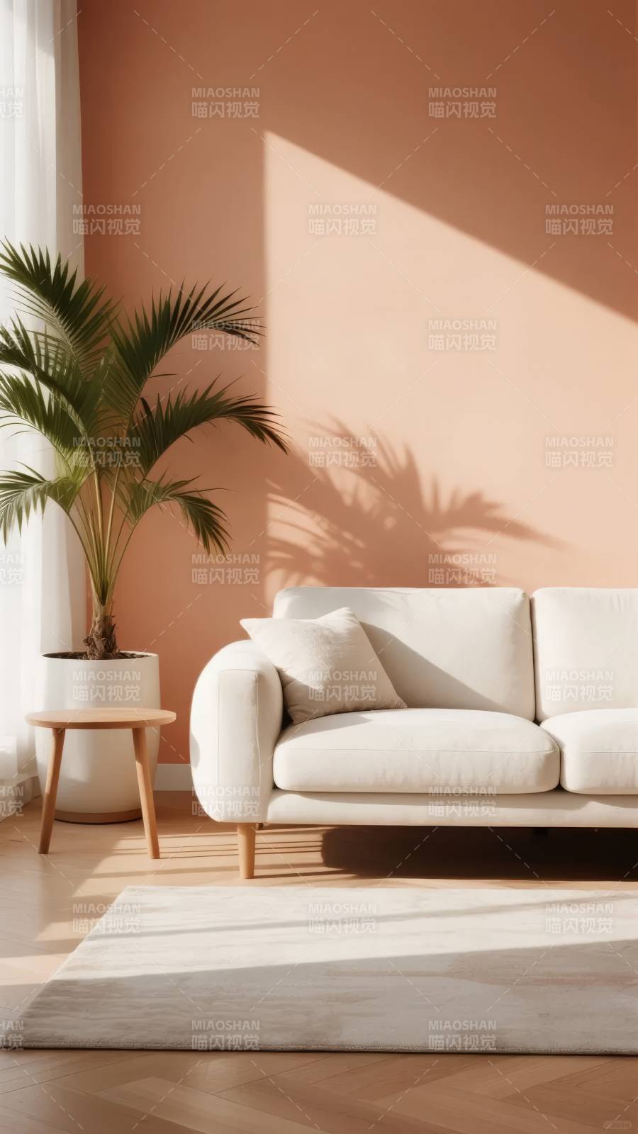 阳光下的温馨客厅图片