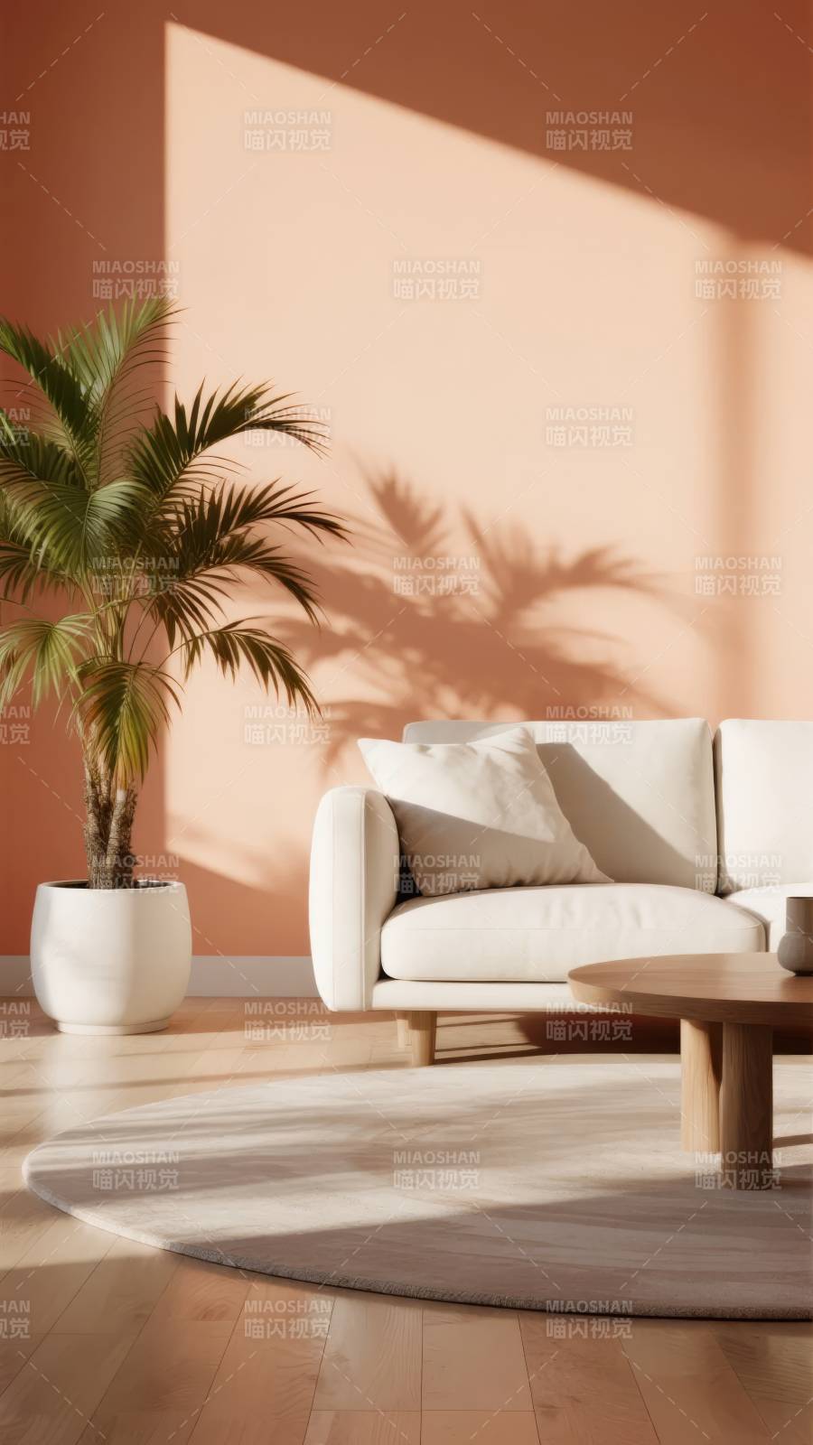 温暖阳光客厅一角图片