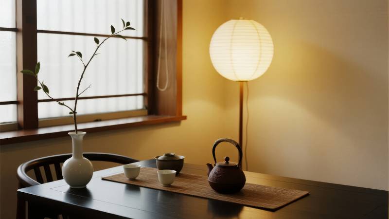 静谧茶室时光图片