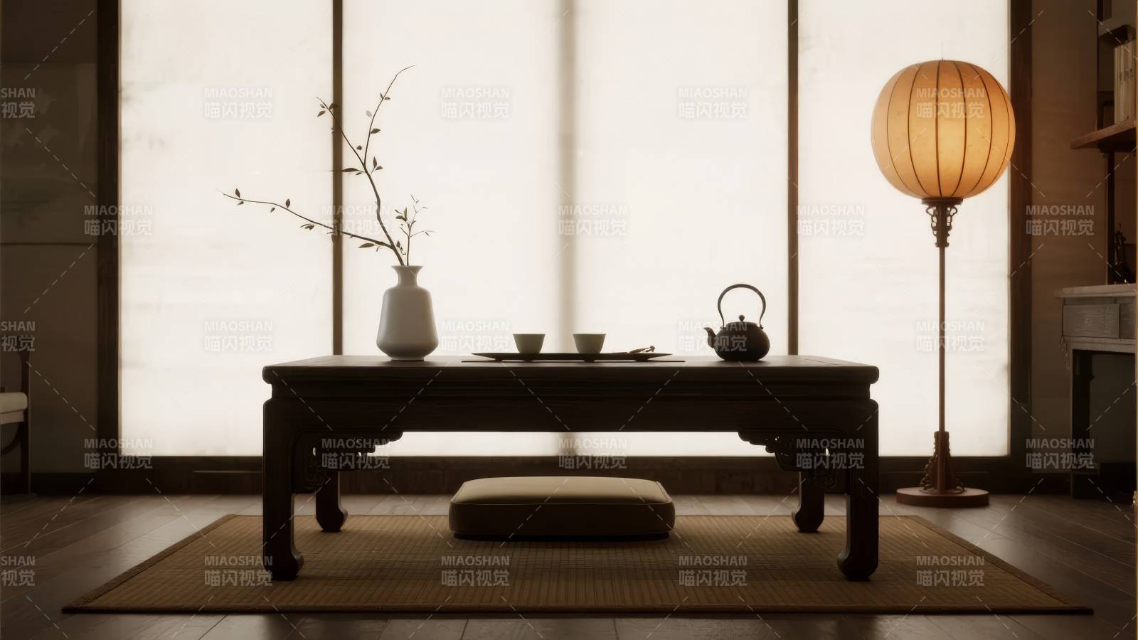 禅意茶室静谧时光图片