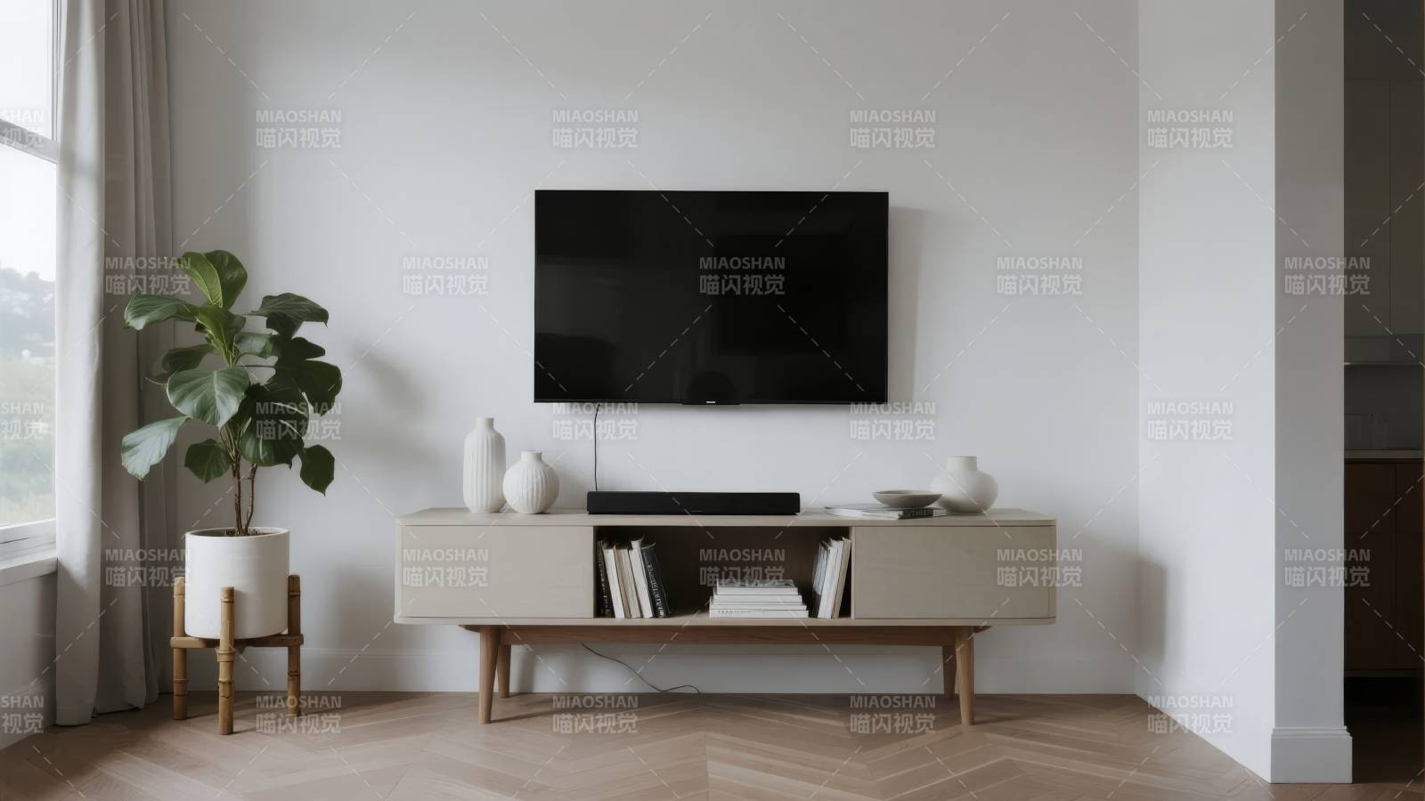 简约客厅电视墙图片