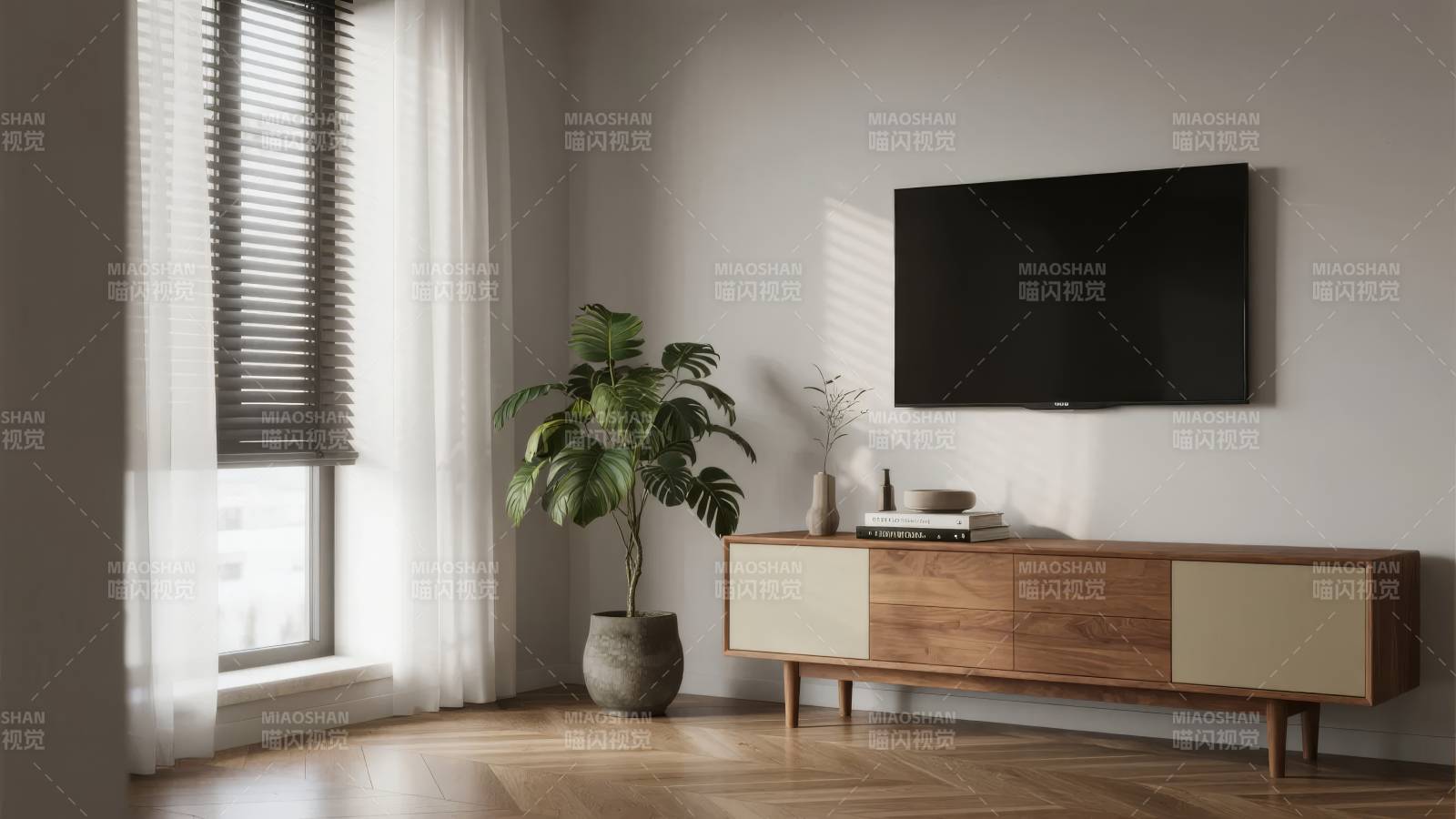 现代简约客厅一角图片