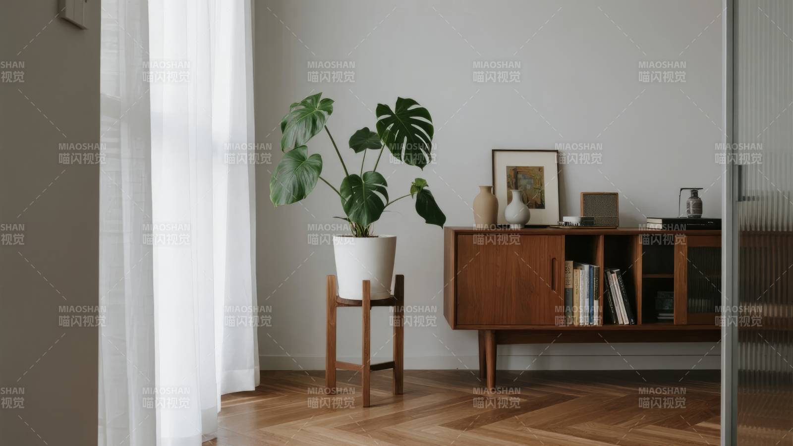 简约家居绿植角落图片